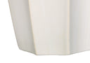 27" Ceramic Geometric Table Lamp With Drum Shade - Cream - HomeRoots - Table Lamps - Elite Enclave Home