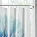 Norah - Printed Floral Shower Curtain - Aqua - Madison Park - Shower Curtains - Elite Enclave Home