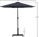 Fiji - Aluminum Patio Umbrella With Square Black Base
