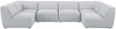Miramar - 6 Piece Modular Sectional - Meridian Furniture - Stationary Sectionals - Elite Enclave Home