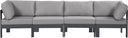 Nizuc - Outdoor Patio 4 Seat Modular Sofa With Gray Frame - Meridian Furniture - Stationary Sectionals- Elite Enclave Home