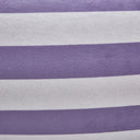 Microfiber Round Striped Pouf Cover - Purple / White