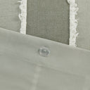 Shay - 3 Piece Striped Cotton Duvet Cover Set - Green