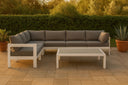 Nizuc - Outdoor Patio 7 Piece Modular Sectional With White Frame - Meridian Furniture - Stationary Sectionals- Elite Enclave Home