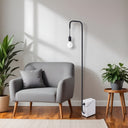 Industrial Marble Bulb Floor Lamp - Black And White - HomeRoots - Floor Lamps - Elite Enclave Home