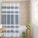Spa Waffle - 72" x 78" Shower Curtain With 3M Treatment - Blue - Madison Park - Shower Curtains - Elite Enclave Home