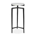 Tobias - Marble Slab Drink Table - Bronze / White