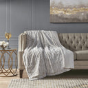 Zuri - Oversized Throw - Snow Leopard - Madison Park - Throws - Elite Enclave Home