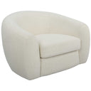 Capra - Art Deco White Swivel Chair