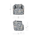 Cecil - Accent Chair Tapestry - Blue / Gray - Moe's Home Collection - Accent Chairs - Elite Enclave Home