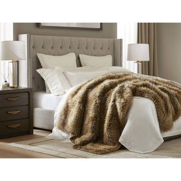 Botswana Animal - 60x80" Faux Fur Throw Blanket - Bobcat