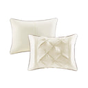 Laurel - California King 7 Piece Tufted Comforter Set - Ivory