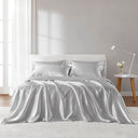 Satin - Wrinkle-Free Luxurious 6-Piece Sheet Set - Light Gray