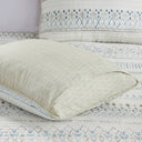 Fraser - 3 Piece Printed Microfiber Seersucker Quilt Set - Taupe