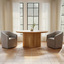 Sandy - Rolling Dining Chair - Taupe / Tan - Moe's Home Collection - Arm Chairs - Elite Enclave Home