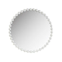 Marlowe - Big Beaded Round Wall Mirror - White