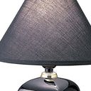 Ceramic Bedside Table Lamp With Black Shade - Black