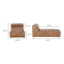 Ramsay - Leather Chaise - Tan - Moe's Home Collection - Chaises - Elite Enclave Home