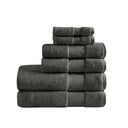 Turkish - 6 Piece Bath Towel Set - Charcoal - Madison Park Signature - Towel Sets - Elite Enclave Home