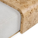 Kenan - Rectangle Ottoman Coffee Table - Creamy Ivory - Classic Home - Coffee Table Ottomans- Elite Enclave Home