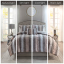 Zuri - Comforter (Set of 4) - Blush / Gray