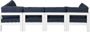 Nizuc - Outdoor Patio 5 Piece Modular Sectional With White Frame - Meridian Furniture - Stationary Sectionals- Elite Enclave Home