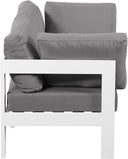 Nizuc - Outdoor Patio 2 Seat Modular Sofa With White Frame - Meridian Furniture - Stationary Sectionals- Elite Enclave Home