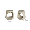 Rothko - Outdoor Stool - Pearl Silver - Moe's Home Collection - Garden Stools - Elite Enclave Home