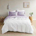 King Peached Percale Sheet Set - Purple