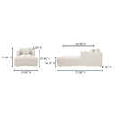 Bryn - Chaise - Oyster - Moe's Home Collection - Chaises - Elite Enclave Home