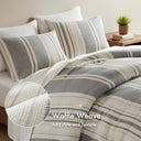 Mesa - 3 Piece Full/Queen Comforter Set - Gray