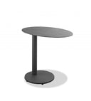 Oval Aluminum Outdoor Side Table - Gray