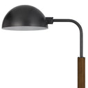 Tray Table Floor Lamp With Bronze Transparent Glass Dome Shade - Brown - HomeRoots - Floor Lamps - Elite Enclave Home