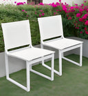 Aluminum Indoor Outdoor Dining Chair (Set of 2) - White
