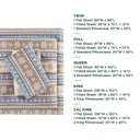 Flannel - Queen Sheet Set Cotton - Blue Snowflake