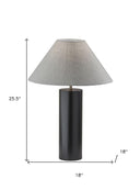 Wood Block Table Lamp - Canopy Black