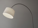 Steel Arc Floor Lamp With Solid Color Empire Shade - Silver / White - HomeRoots - Floor Lamps - Elite Enclave Home