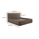 Maren - Queen Bed - Dark Brown - Moe's Home Collection - Upholstered Beds - Elite Enclave Home