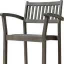 Distressed Stacking Armchairs (Set of 2) - Dark Gray