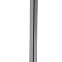 Black Metal Tall White Shade Table Lamp - Nickel Finish