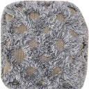 Wool Cotton Blend Cube Geometric Pouf Ottoman - Natural And Gray
