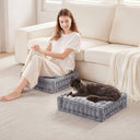 Azza - Square Floor Pillow Cushion - Gray - Intelligent Design - Floor Pillows - Elite Enclave Home