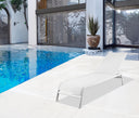 Indoor Outdoor Chaise Lounge (Set of 2) - White And Chrome