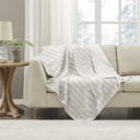 Duke - Long Throw - Ivory - Madison Park - Throws - Elite Enclave Home