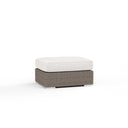 Coronado - Ottoman, With Self Welt - Canvas Flax / Dark Brown