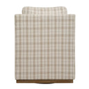 Basie - Casual Linen Swivel Chair - White - Uttermost - Swivel Chairs - Elite Enclave Home