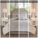 Ramsey - King Embroidered 8 Piece Comforter Set - Neutral