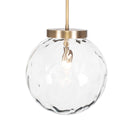 Gaia - 1 Light Watered Glass Pendant - Brass - Uttermost - Pendant Lighting- Elite Enclave Home