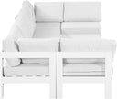 Nizuc - Outdoor Patio 6 Piece Modular Sectional With White Frame - Meridian Furniture - Stationary Sectionals- Elite Enclave Home