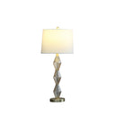 Geo Glass Table Lamp With Shade - Brushed Gold
